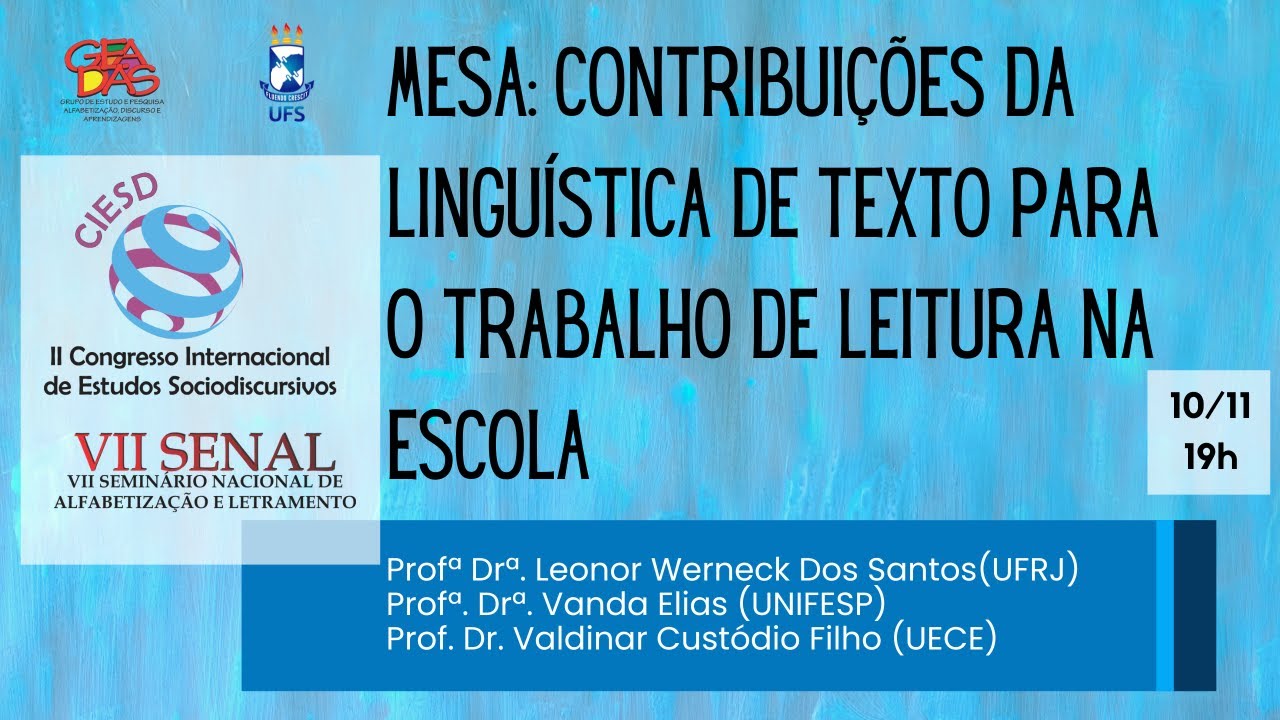 Mesa: Contribuições da Linguística de Texto para o trabalho de leitura na escola