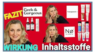 No Cosmetics |Geek & Gorgeous |Transparent Lab | alle Inhaltstoffe |  Wirkung | Fazit