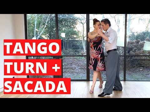 Tango contragiro (counterturn) + Sacada combination