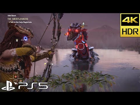 Tideripper Monster Machine Fight - Horizon Forbidden West Tide Ripper Location (PS5 4K HDR 60FPS)