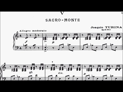 AMEB Piano Series 18 Grade 8 D4 Turina Sacro-Monte Op.55 No.5 Sheet Music