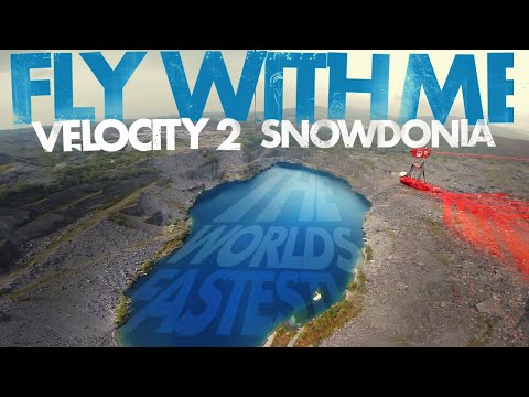 Ride The World's Fastest Zip Line in Snowdonia,  velocity 2. go pro point of view experience 125 mph