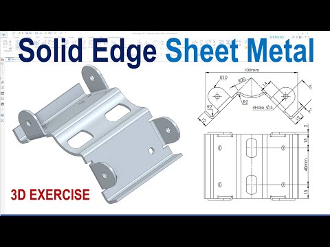 Advanced Sheet Metal Exercise in Solid Edge | Tutorials #13