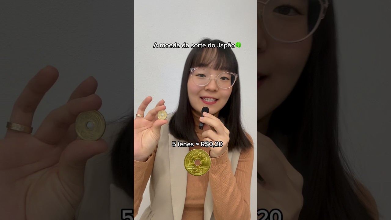 A moeda da sorte do Japão🇯🇵🍀 (Vale menos de R$0,20)