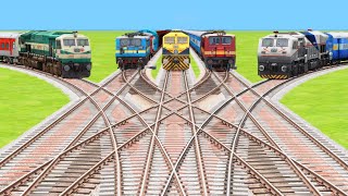 6️⃣ TRAINS RUNS THROUGH ON ROUNDED RAILWAY TRACKS | Train Simulator | Indian Rail Trains Gaming