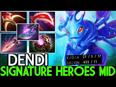 DENDI [Puck] Signature Heroes Mid with Full Physical Build Dota 2