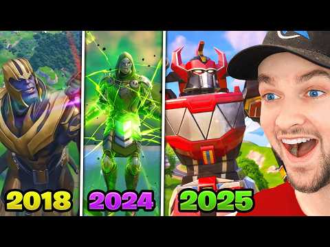 Evolution of *ALL* Playable Mythic Bosses in Fortnite! (Megazord, Thanos, Godzilla)