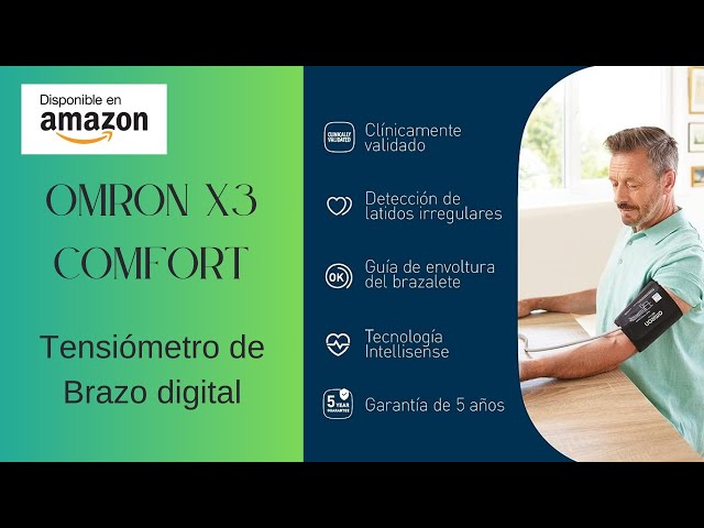 Vídeo relacionado con OMRON X3 Comfort AFib - Tensiómetro de brazo automático - Con detección de fibrilación auricular e indicador de hipertensión - Validado clínicamente - Diabetes y embarazo - Garantía 5 años - 22-42 cm