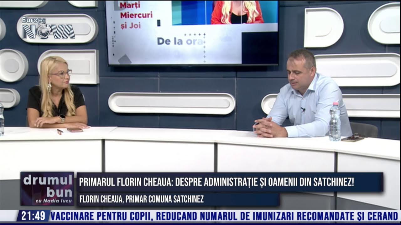 VIDEO (integral) emisiune Drumul Bun cu NADIA IUCU. Invitat: Florin Cheaua, primarul comunei Satchinez