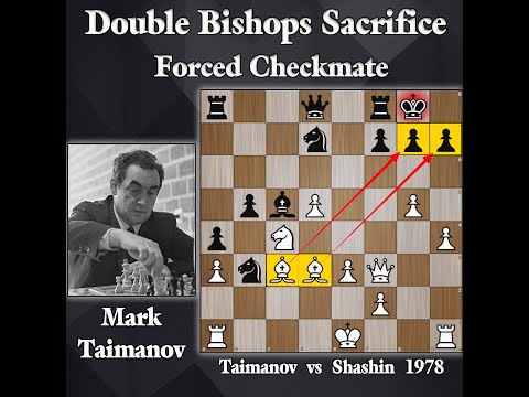 Amazing Double Bishop Sacrifice | Taimanov vs Shashin 1978