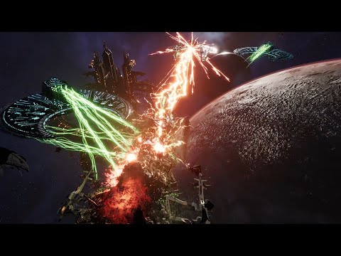 Death Guard vs Necrons - Skalgrim Mod - Massive Battle - Battlefleet Gothic Armada 2