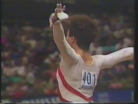 Elena Shoushounova (URS) - Worlds 1987 - All Around - Uneven Bars