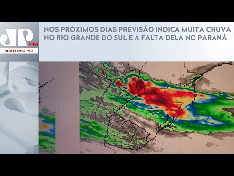 NOS PRÓXIMOS DIAS PREVISÃO INDICA MUITA CHUVA NO RIO GRANDE DO SUL E A FALTA DELA NO PARANÁ