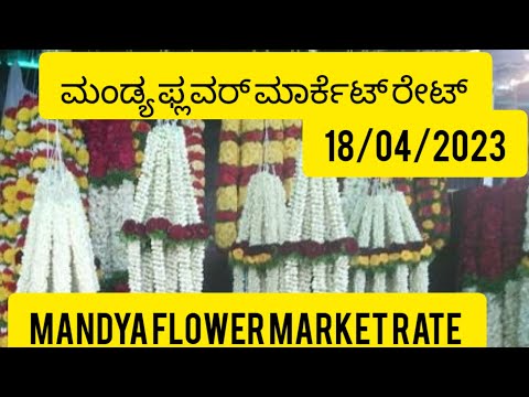 mandya flower market rate today/mandya market rate/ಮಂಡ್ಯ ಪ್ಲವರ್ ಮಾರ್ಕೆಟ್ ರೇಟ್/18/04/2023