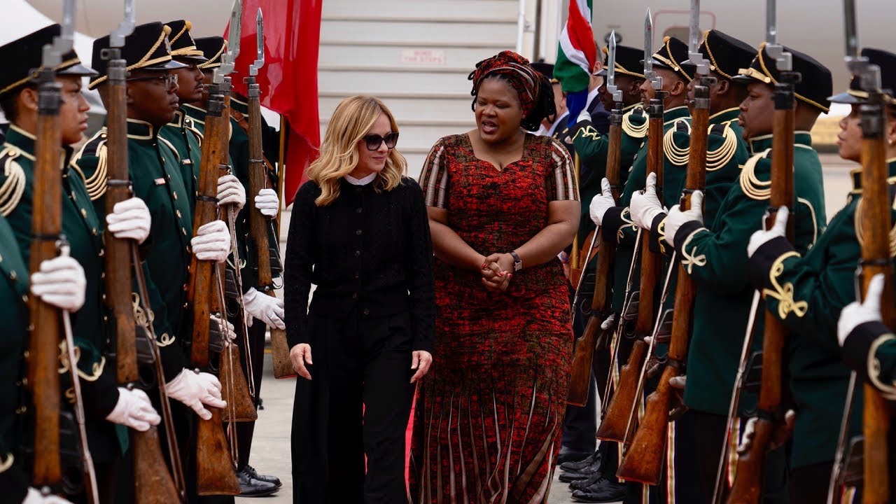 GIORGIA MELONI ARRIVA A JOHANNESBURG PER IL G20 SUDAFRICA 2025