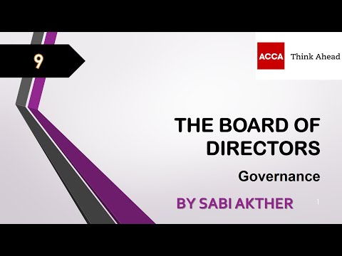 ACCA I Strategic Business Leader (SBL) I The Board of Directors - SBL Lecture 9