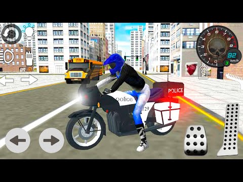 City Police Car Patrol Simulator - #2 3D Police Bike Road Case Hendeling - Android Gameplay
