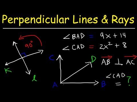 Perpendicular Lines Slope Rays and Segments