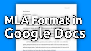 How to Set Up an MLA Format Paper with Works Cited Page in Google Docs