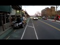 Mercedes SUV Drives On A 2 Way Vernon Boulevard Bike Lane In Astoria Queens NYC January 24 2018