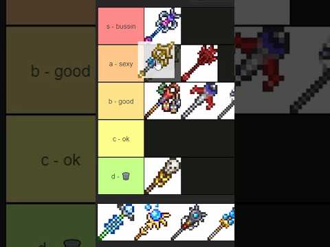 Terraria Summoner Staffs Tier List! (Hardmode) #terraria #shorts