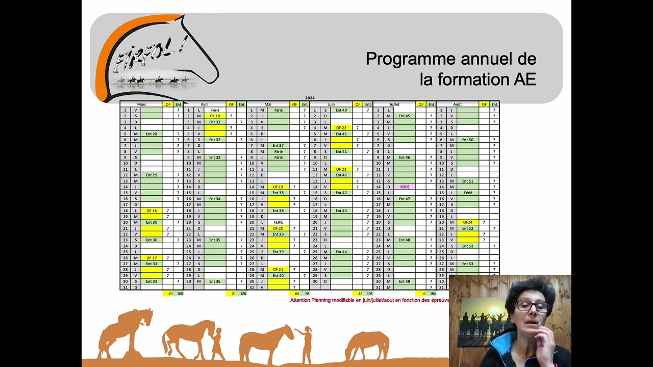 Représentation de la formation : Formation Animateur Equitation (AE) en apprentissage 12 mois 2024-2025