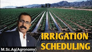IRRIGATION SCHEDULING
