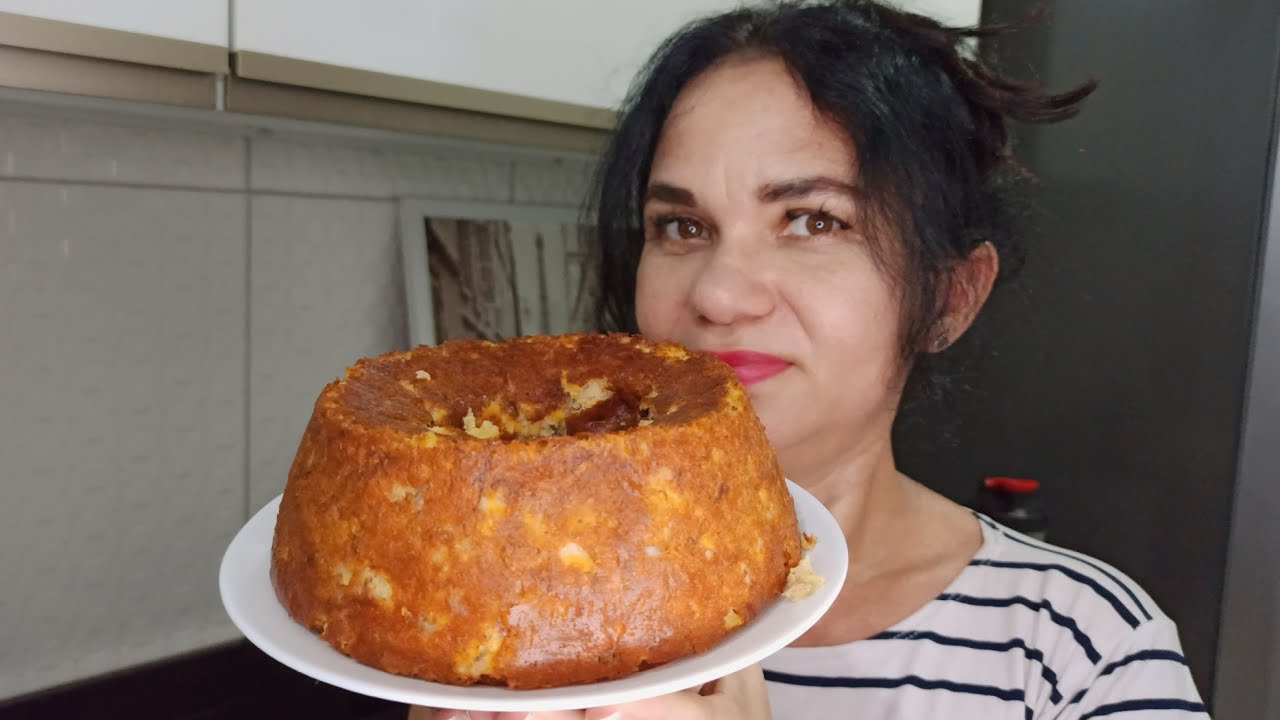 BOLO DE BANANA DE 3 INGREDIENTES-SEM TRIGO,SEM AVEIA,SEM AÇÚCAR PARA O CAFÉ DA MANHÃ DELICIOSO