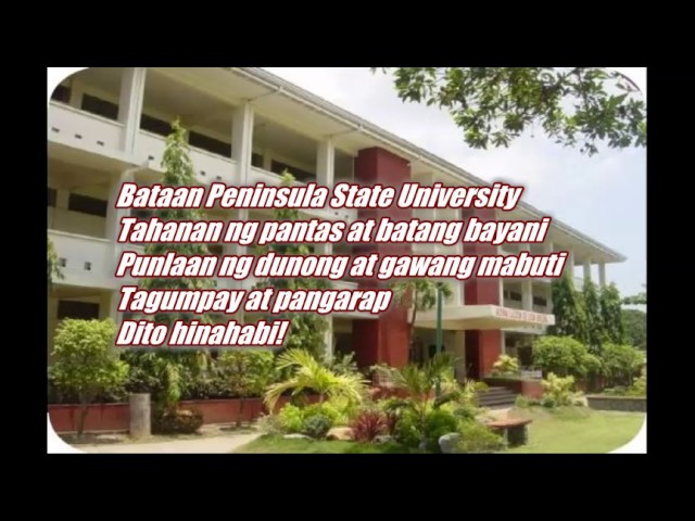 Bataan Peninsula State University video #1