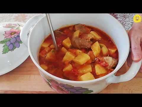 paprikash with pork and potatoes