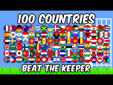 100 Countries Beat The Keeper Tournament - Algodoo Marble Race