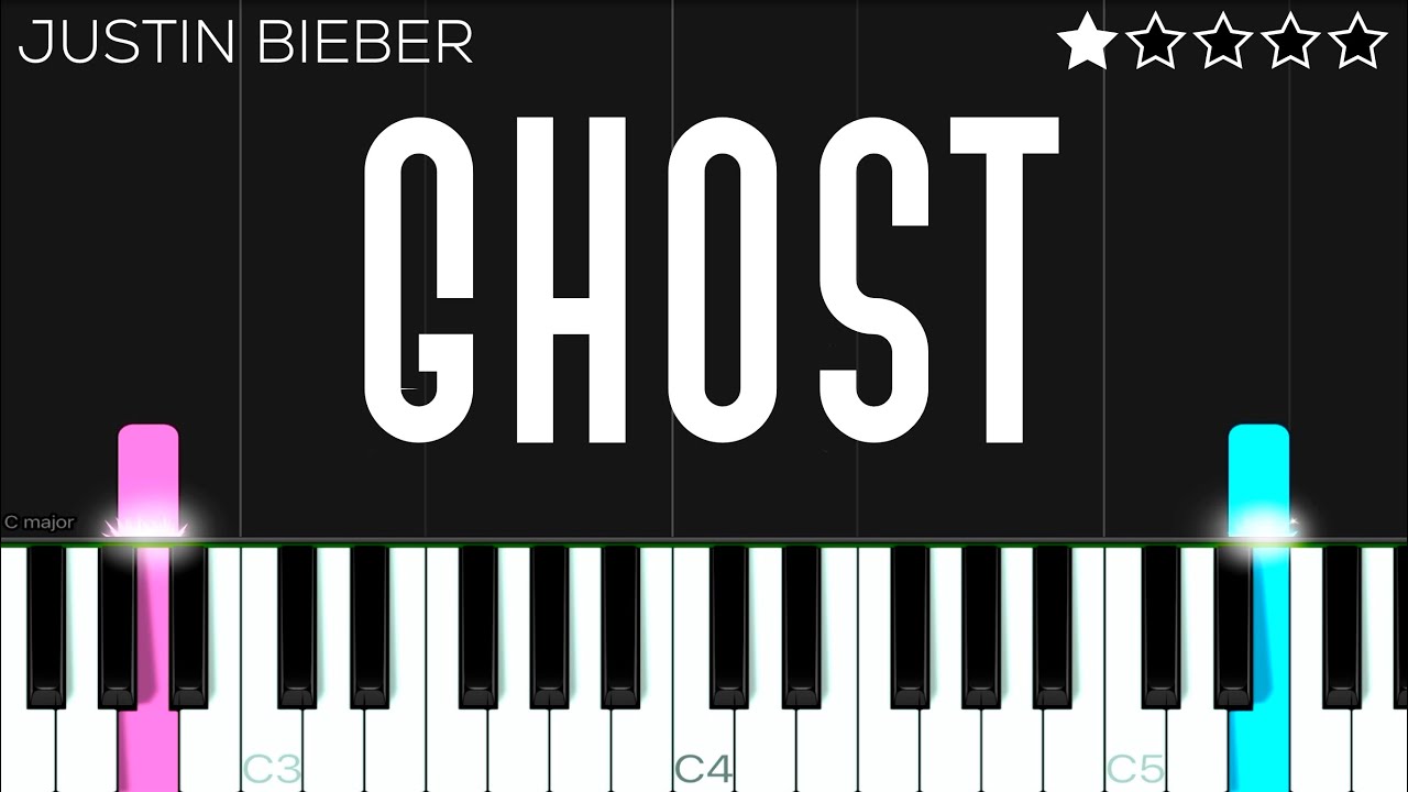 Justin Bieber - Ghost | EASY Piano Tutorial