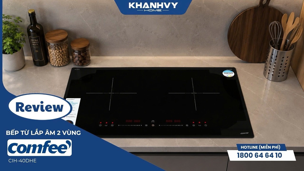 Bếp từ Comfee CIH-40DHE lắp âm 2 vùng nấu