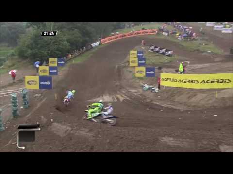 MXGP of Czech Republic Romain Febvre passes Paulin and Desalle