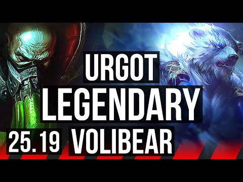 URGOT vs VOLIBEAR (TOP) | 12/1/4, 7 solo kills, Legendary | EUW Master | 25.19