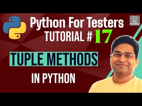 Python for Testers 17 Tuple Methods in Python
