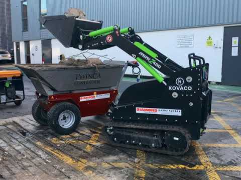 Kovaco Electric Loader Available For Hire With Twinca Dumper ES-800 - Diamond Hire And Sales