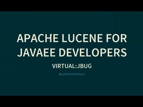 Apache Lucene for Java EE developers