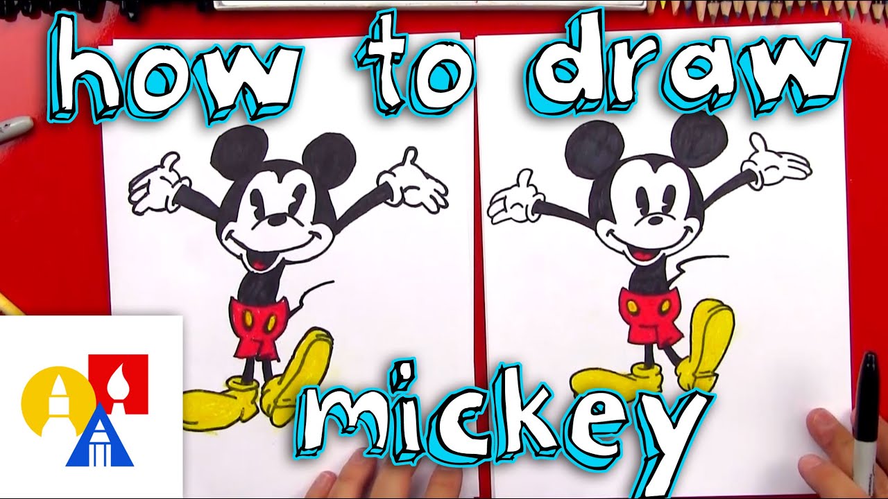 <h1 class=title>How To Draw Mickey Mouse + New Art Giveaway!</h1>