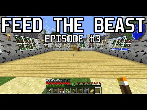 Minecraft FEED THE BEAST: Ep #3 (A HOUSE, KINDA) [Crackpack]