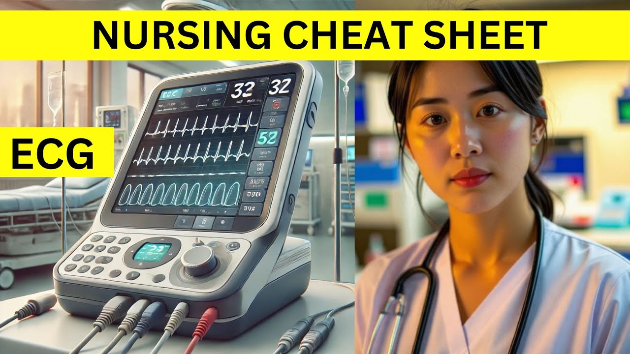 NURSING CHEAT SHEET | ECG/EKG Cheat Sheet | NURSING NOTES  | MEDICAL NOTES | NCLEX | SNB |