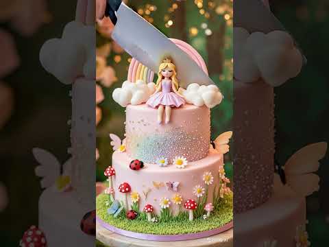 Fairy Rainbow Cake?! 🧚‍♀️🌈 Which Magic Piece Would YOU Eat First? #cake #pastelcake  #cakedesign