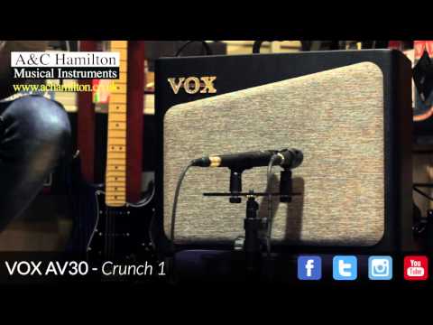 VOX AV30 Analog Valve Guitar Amplifier Demo