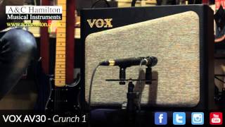 Video thumbnail for VOX AV30 Analog Valve Guitar Amplifier Demo by A&C Hamilton Musical Instruments