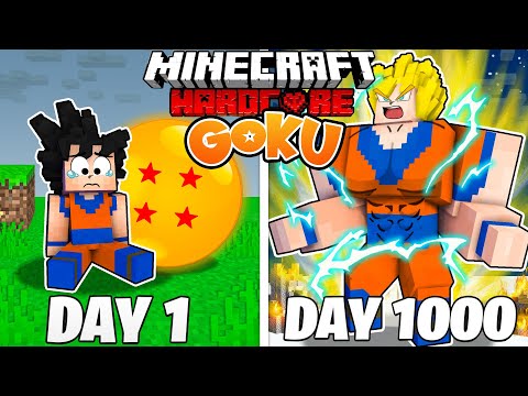 I Survived 1000 Days as GOKU in HARDCORE Minecraft