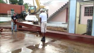 preview picture of video 'Berean Christian Academy--Unloading Steel Buildling in Grenada'