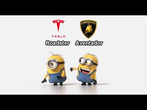 Tesla Roadster vs Lamborghini Aventador