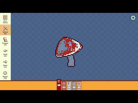 Pixel Cross Stitch: Color By Number | Mushroom Miniature