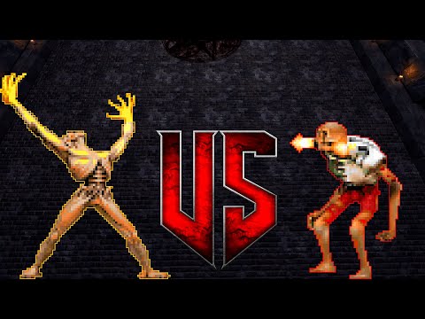 Arch-Vile vs Revenant  - DOOM Monster Infighting - Full HD NPC Battles