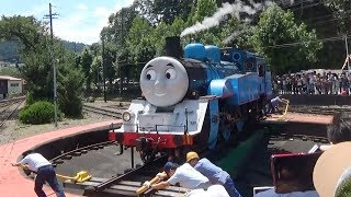 大井川鐵道　きかんしゃトーマス　客車の連結～転車台　千頭駅